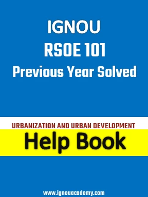 IGNOU RSOE 101 Previous Year Solved Question Paper